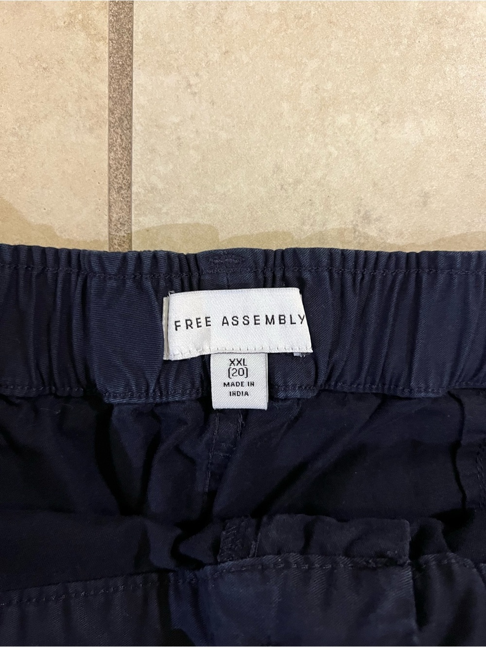 Free Assembly Wide-Leg Navy Pants - Picture 3 of 7